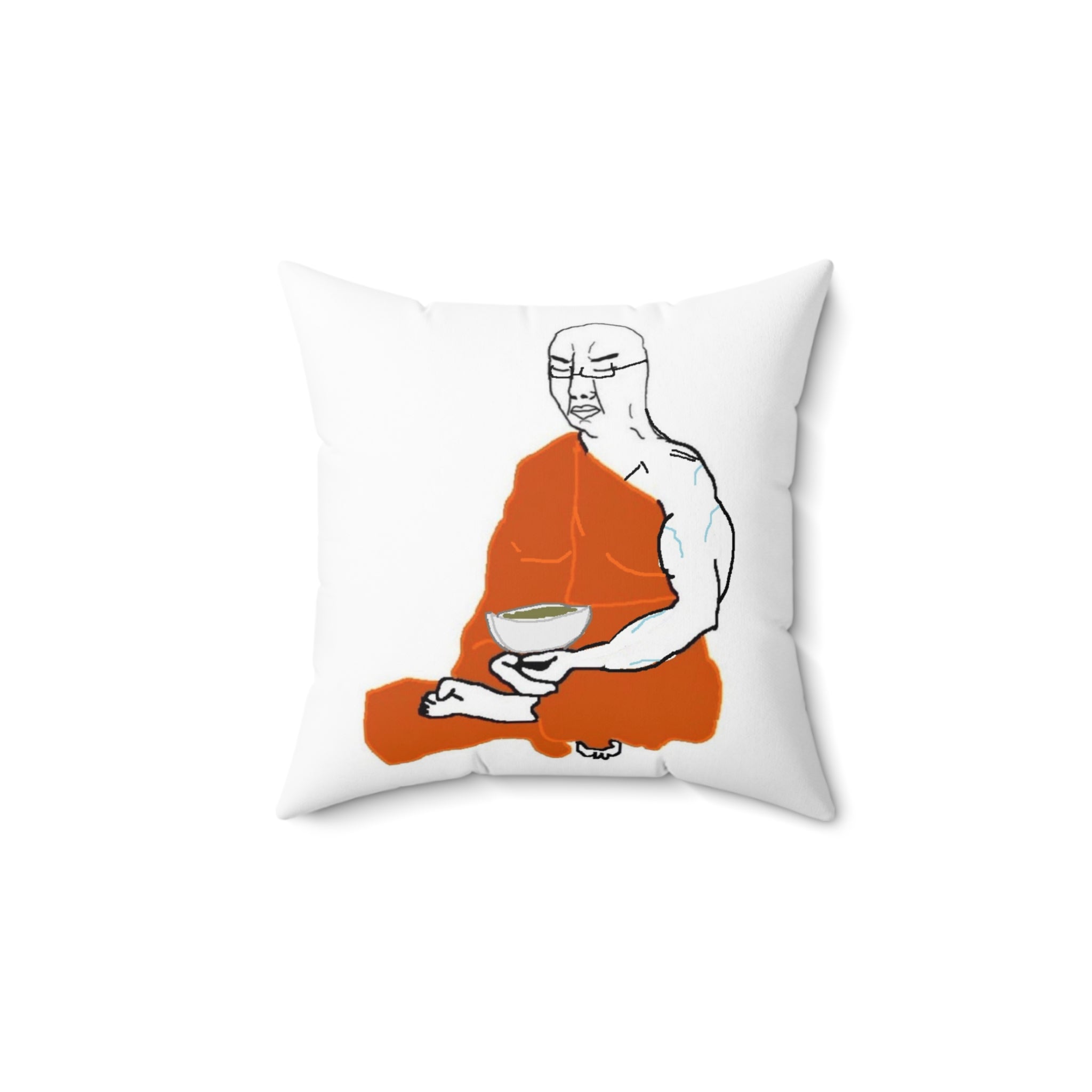 Buddhist Chudjak Pillow — "nothing ever happens" Decorative Throw Pillow