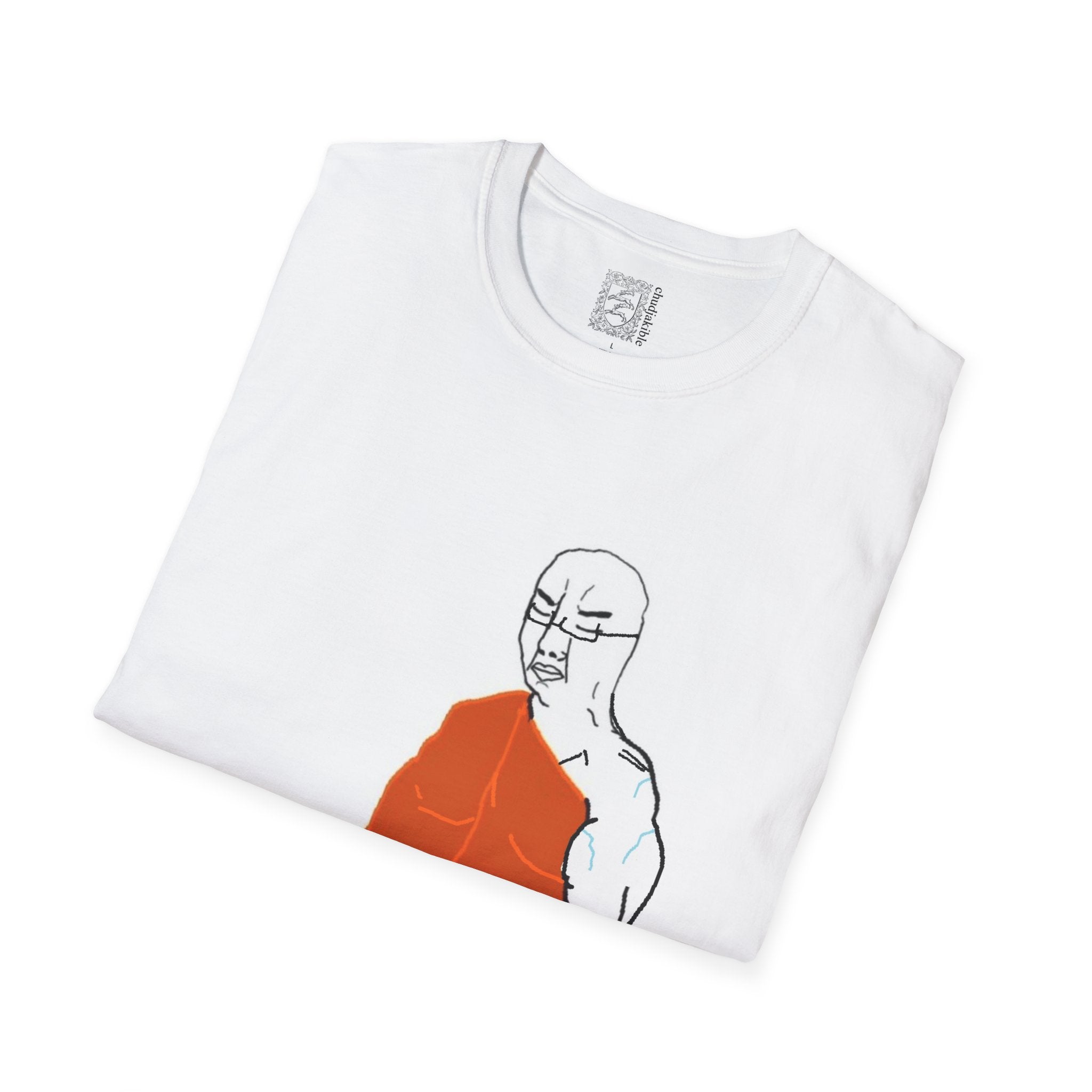 Meditating Monk T-Shirt — ‘chudjakible’ Crest Graphic Tee